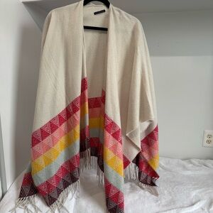 American Eagle Outfitters Cream Wrap/Shawl